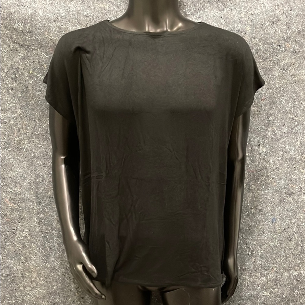 NEW J Jill WOMENS BLACK M/L Medium/Large Stretchy Pull Over Muscle Tee Top